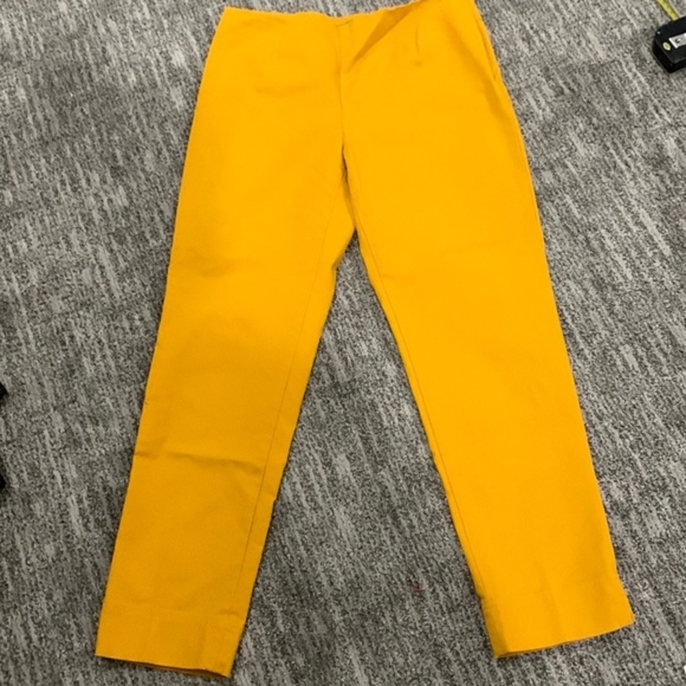 Ellen Tracey Zip On Pants No Pockets Slimming Mustard Size 4